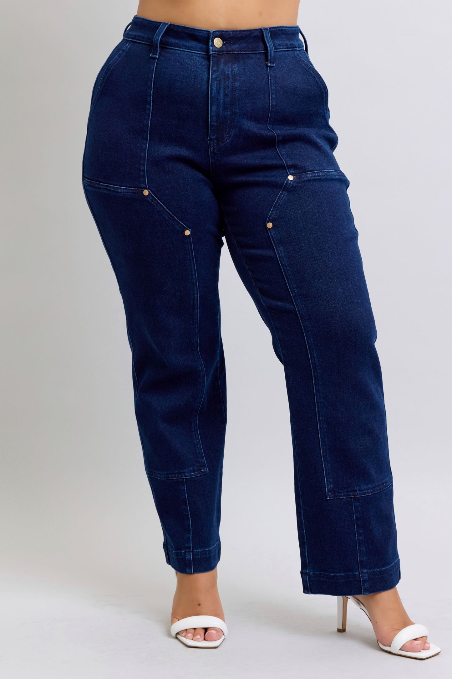 Noelle High Rise Work Wear Straight Non distressed by Judy Blue