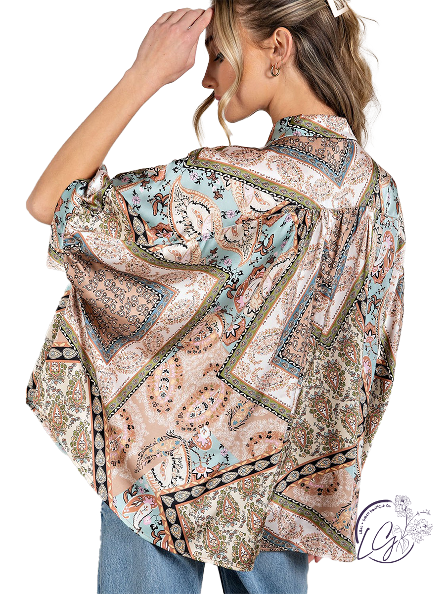 (Sale) Elegant Print Blouse