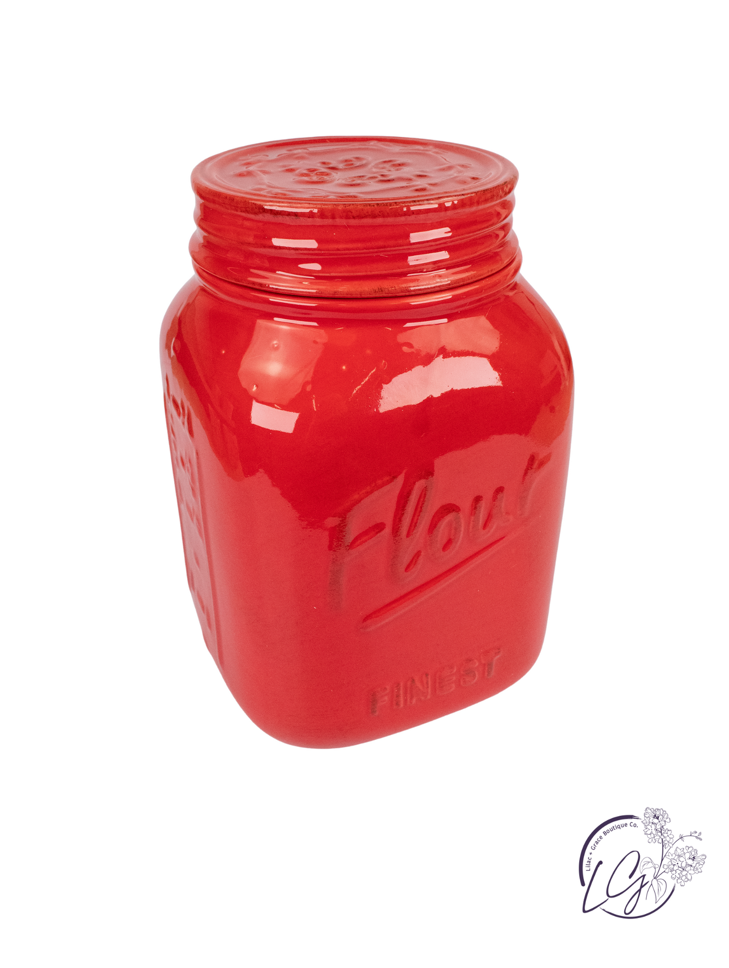 Red Mason Jar Canisters
