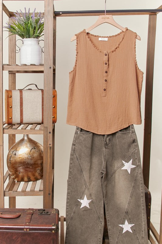 Sandy Drift Henley Tank