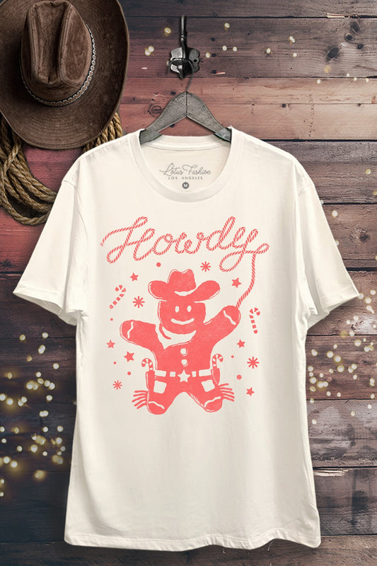 Howdy Gingerbread Graphic Top