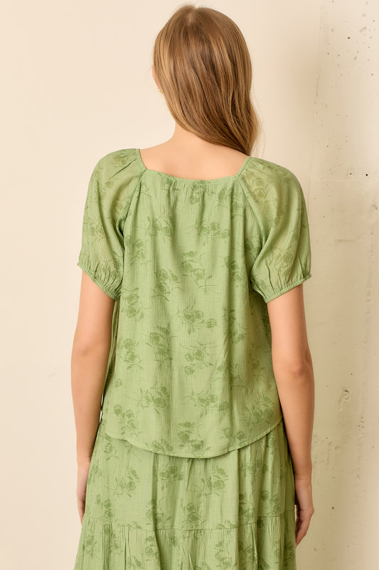 Glimmers In Green Top