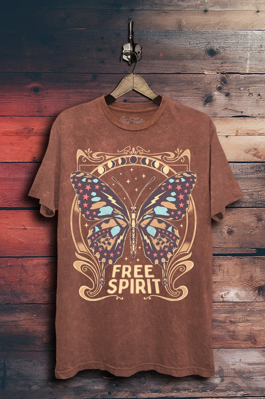 Curvy Free Spirit Butterfly Graphic Top