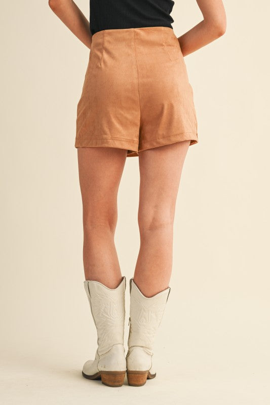 Mesa Ridge Faux Suede Skort