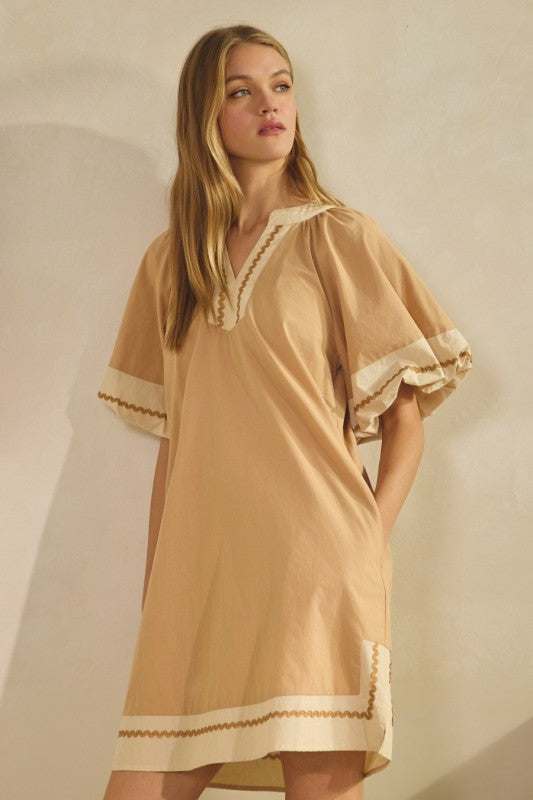 Sun Washed Border Dress