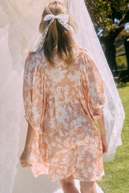 Apricot Meadows Mini Dress
