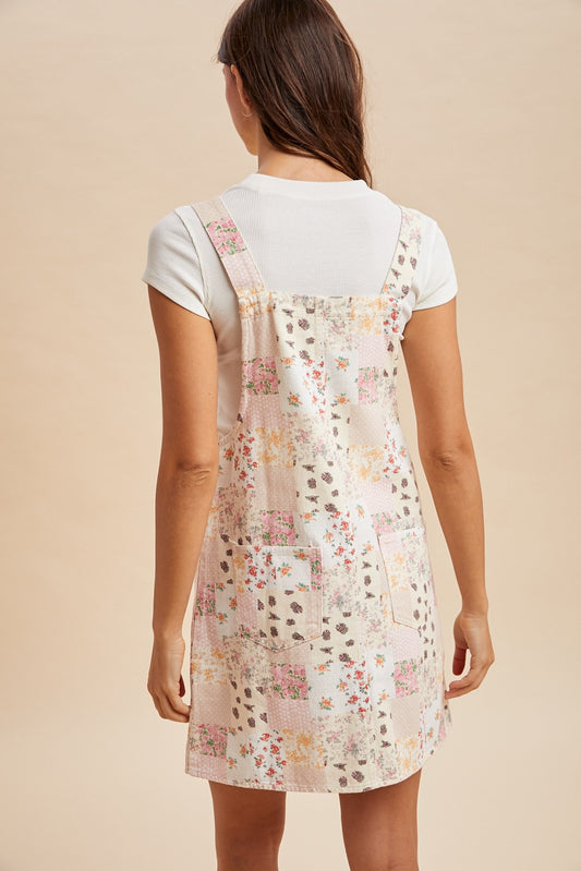 Patchwork Petals Overall Dress