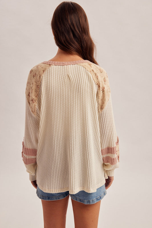 Rosy Waffle Long Sleeve