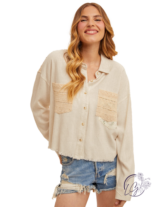 Thistledrift Contrast Crop Shirt