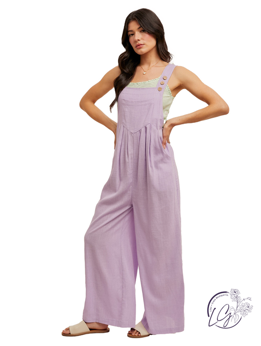 Charged Silence Linen Overalls