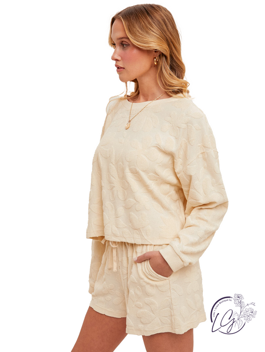 Pasture In Pattern Terry Pullover