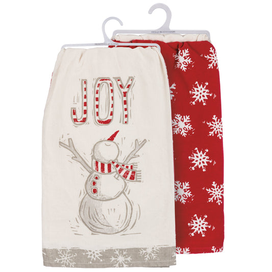 Joy Snowman Kitchen Towel Set