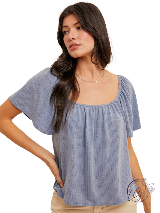 Wingspan Lace Pointelle Top