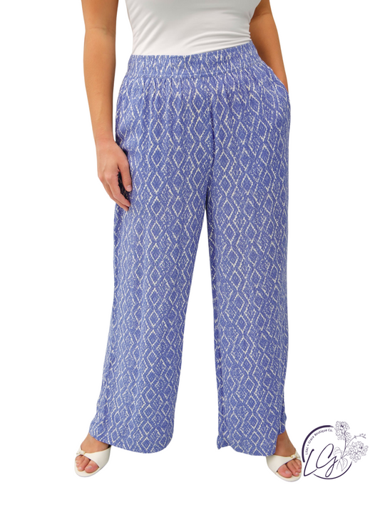 Curvy Blue On Both Pants