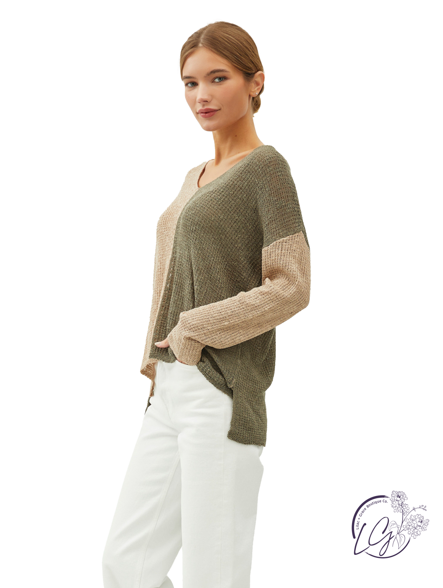 Sweet As Sugar Color Block Sweater