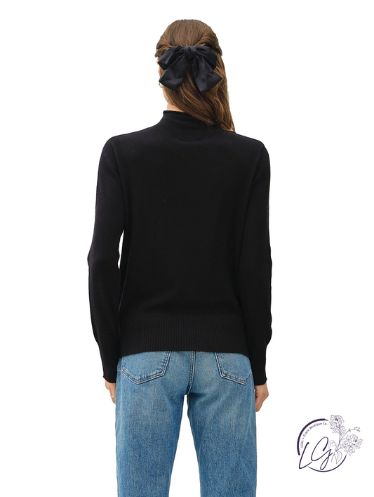 Frayed Luxe Mock Neck