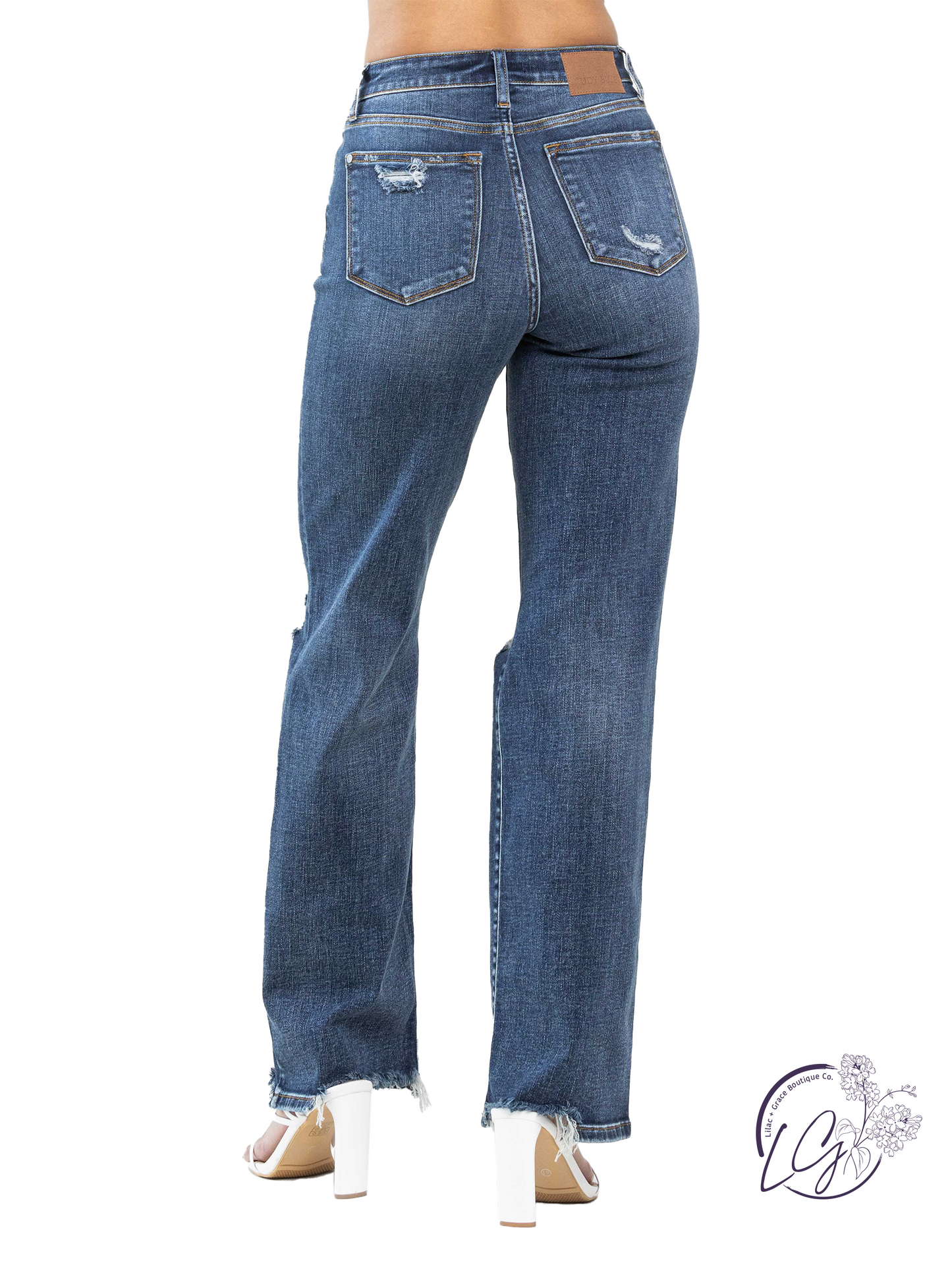 Jolene High Waist Distressed Straight by Judy Blue