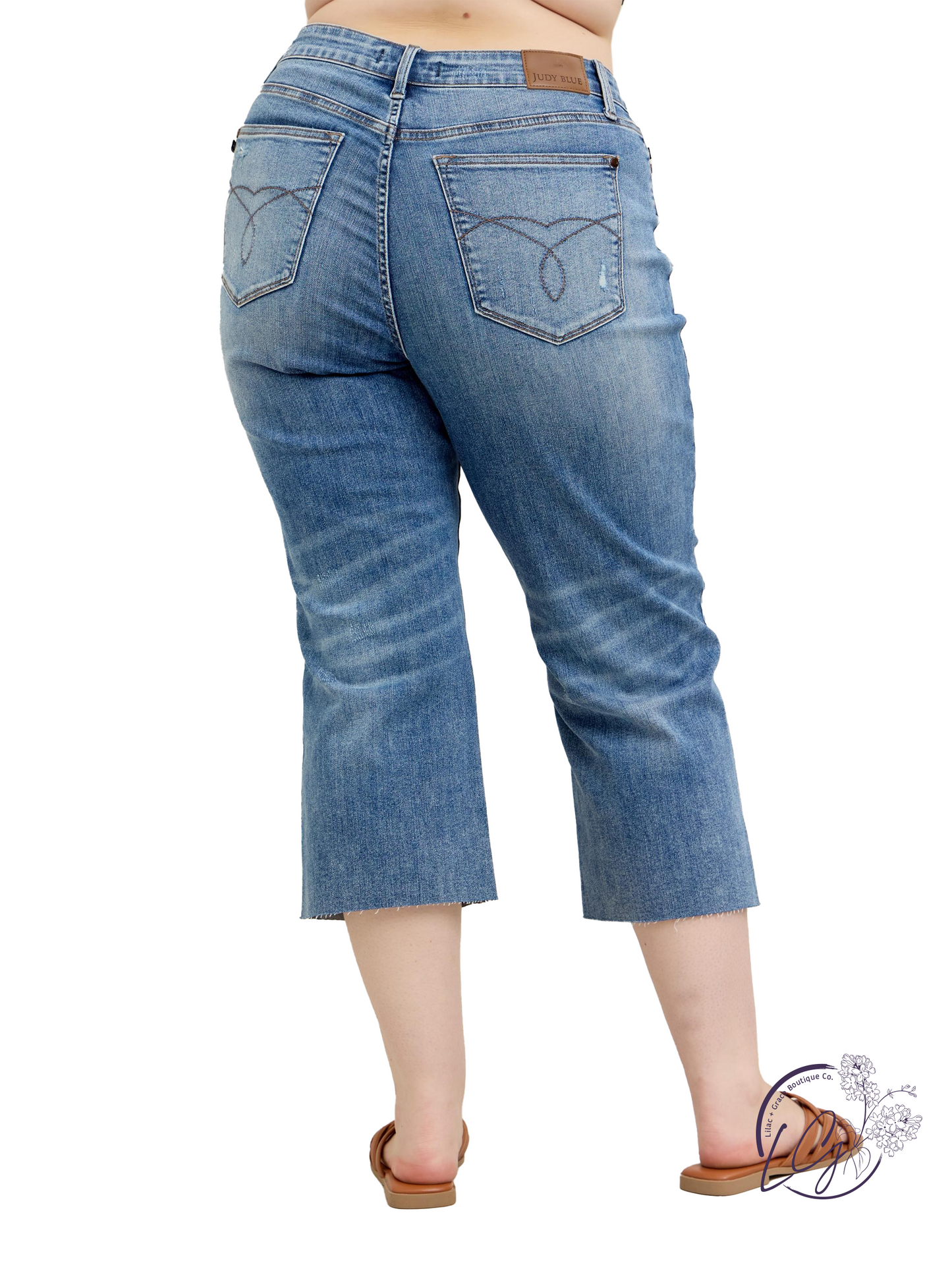 Curvy Jennie High-Rise Wide-Leg Distressed by Judy Blue