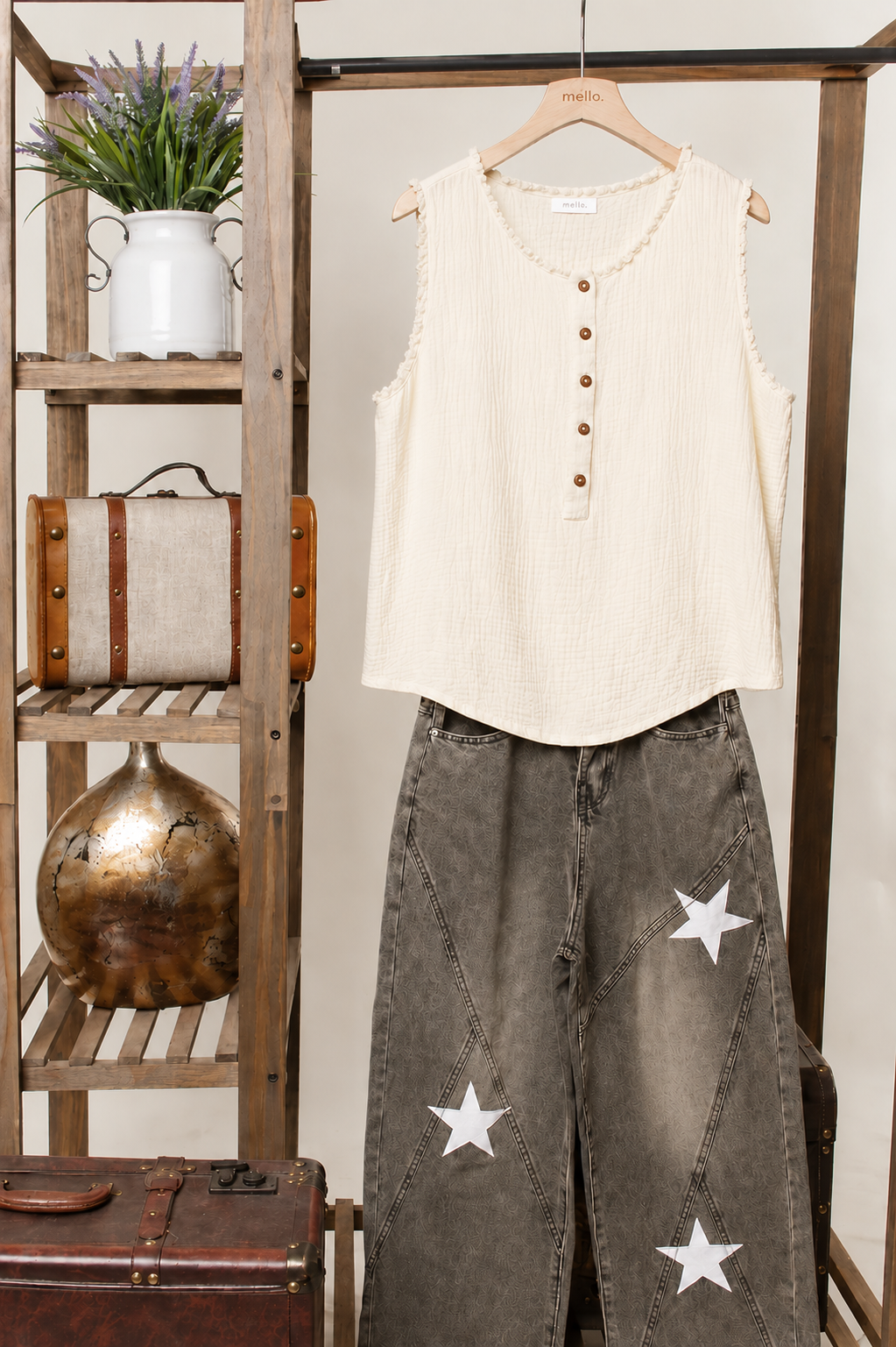 Sandy Drift Henley Tank
