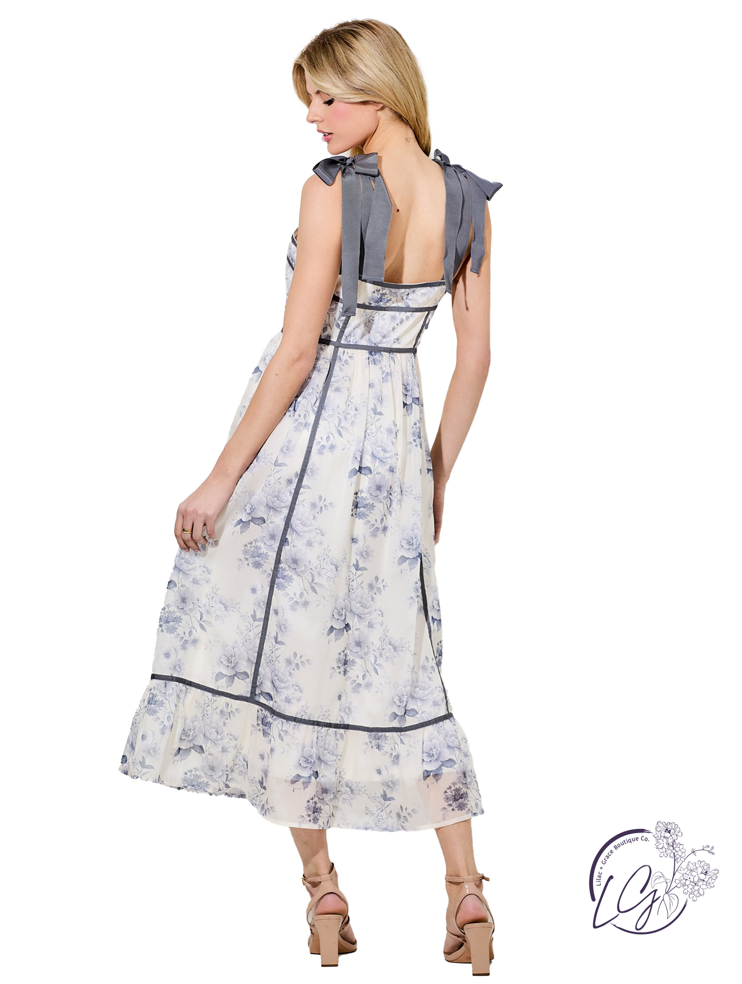 Shaded Trail Floral Maxi Dress