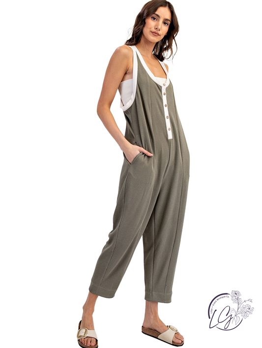 Twofold Rhythm Contrast Jumpsuit