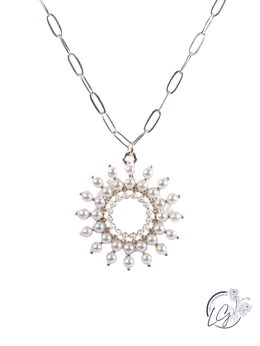 Dove Silver Pearl Necklace