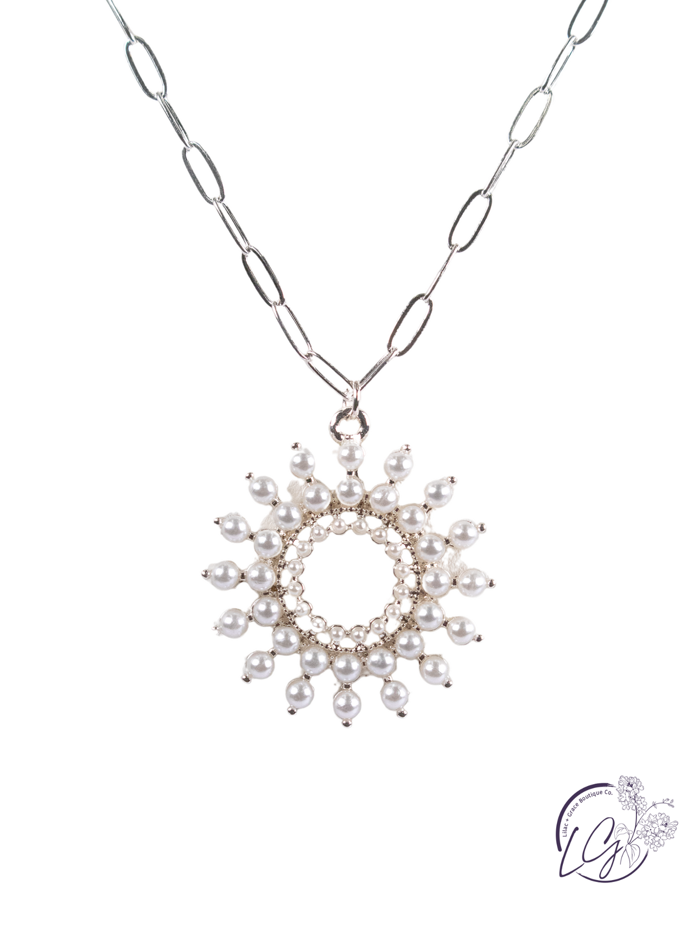 Dove Silver Pearl Necklace