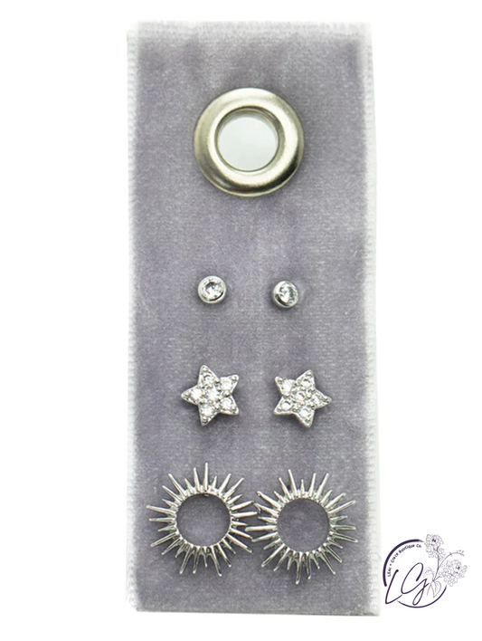 Flower Velvet Stud Gift Set