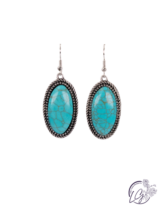 Prairie Stone Oval Earrings