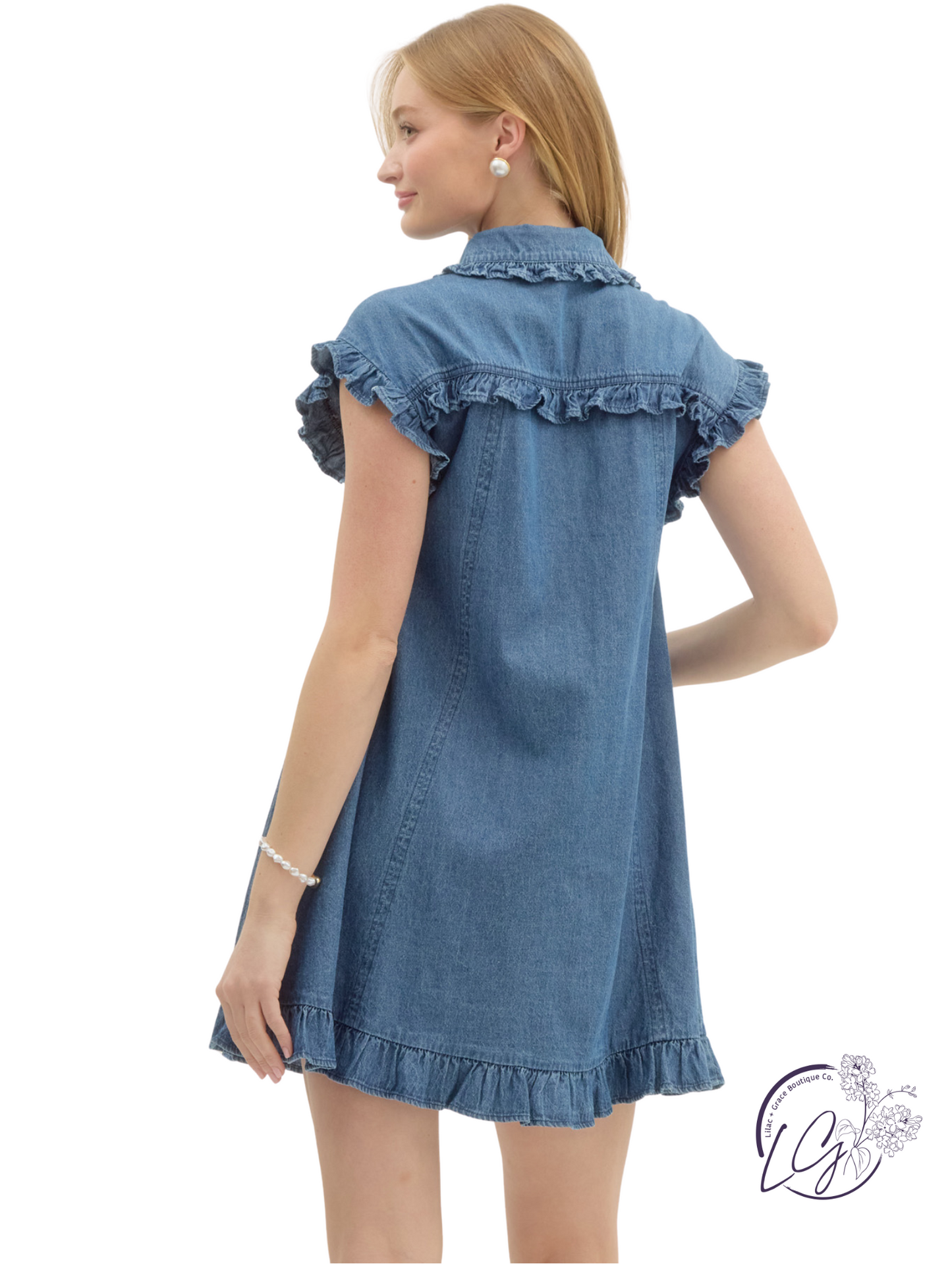 The Ruffle & Ready Denim Dress