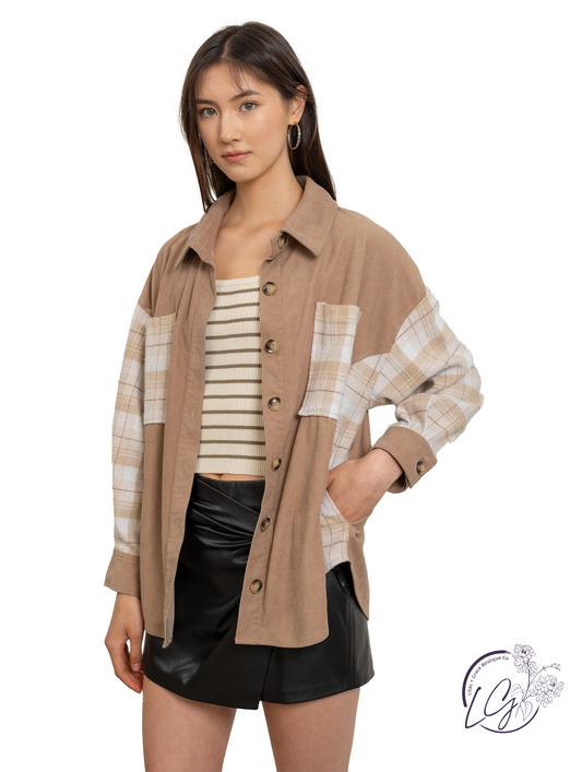 Plaid Patchwork Shacket