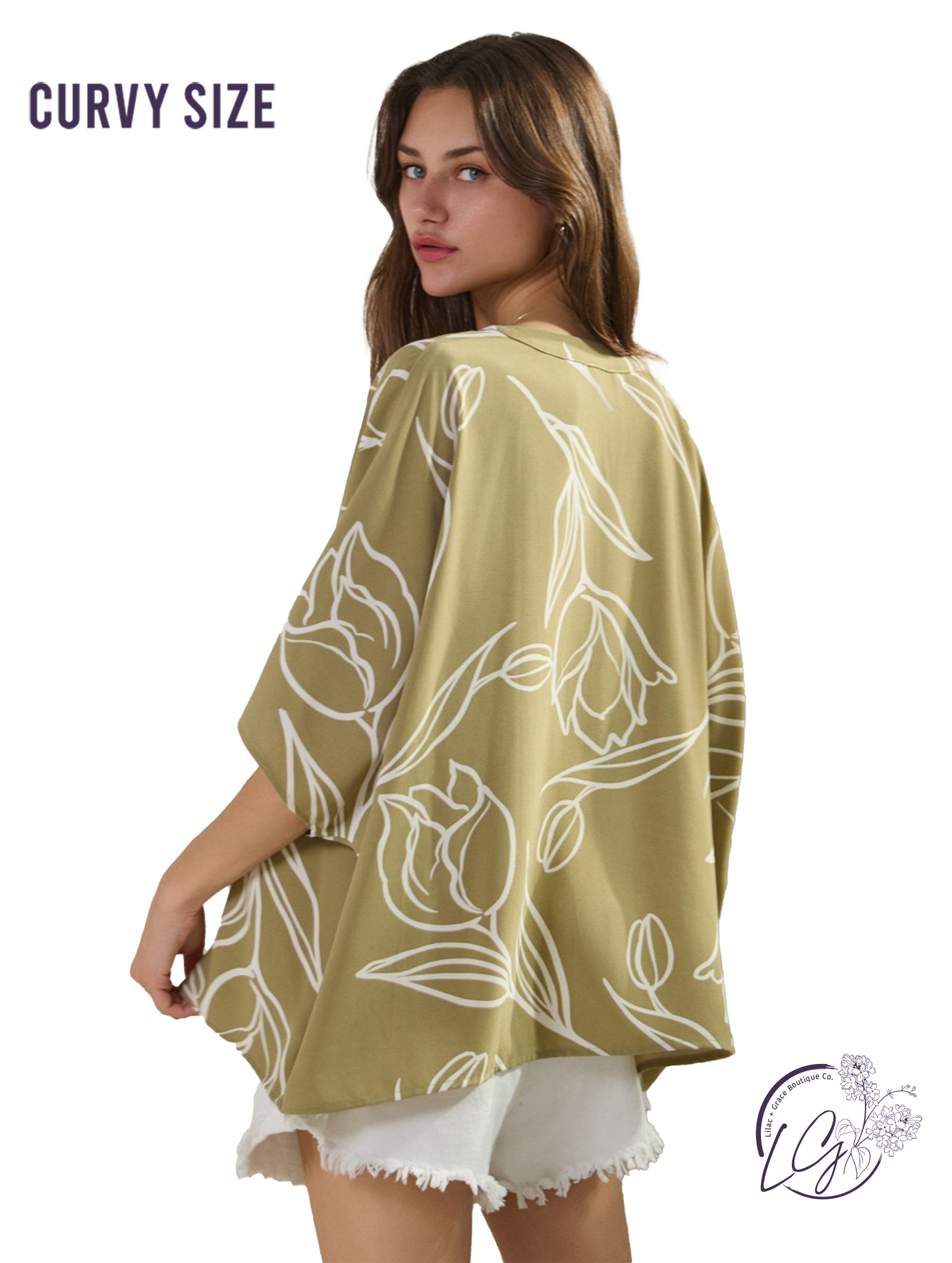 Curvy Trace the Wild Blouse