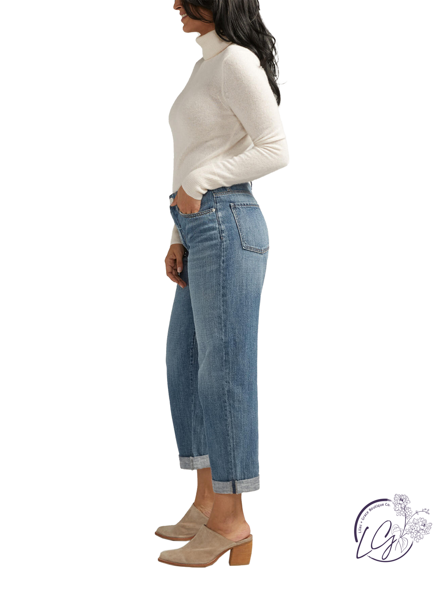 Vivian Mid Rise Boyfriend Jeans