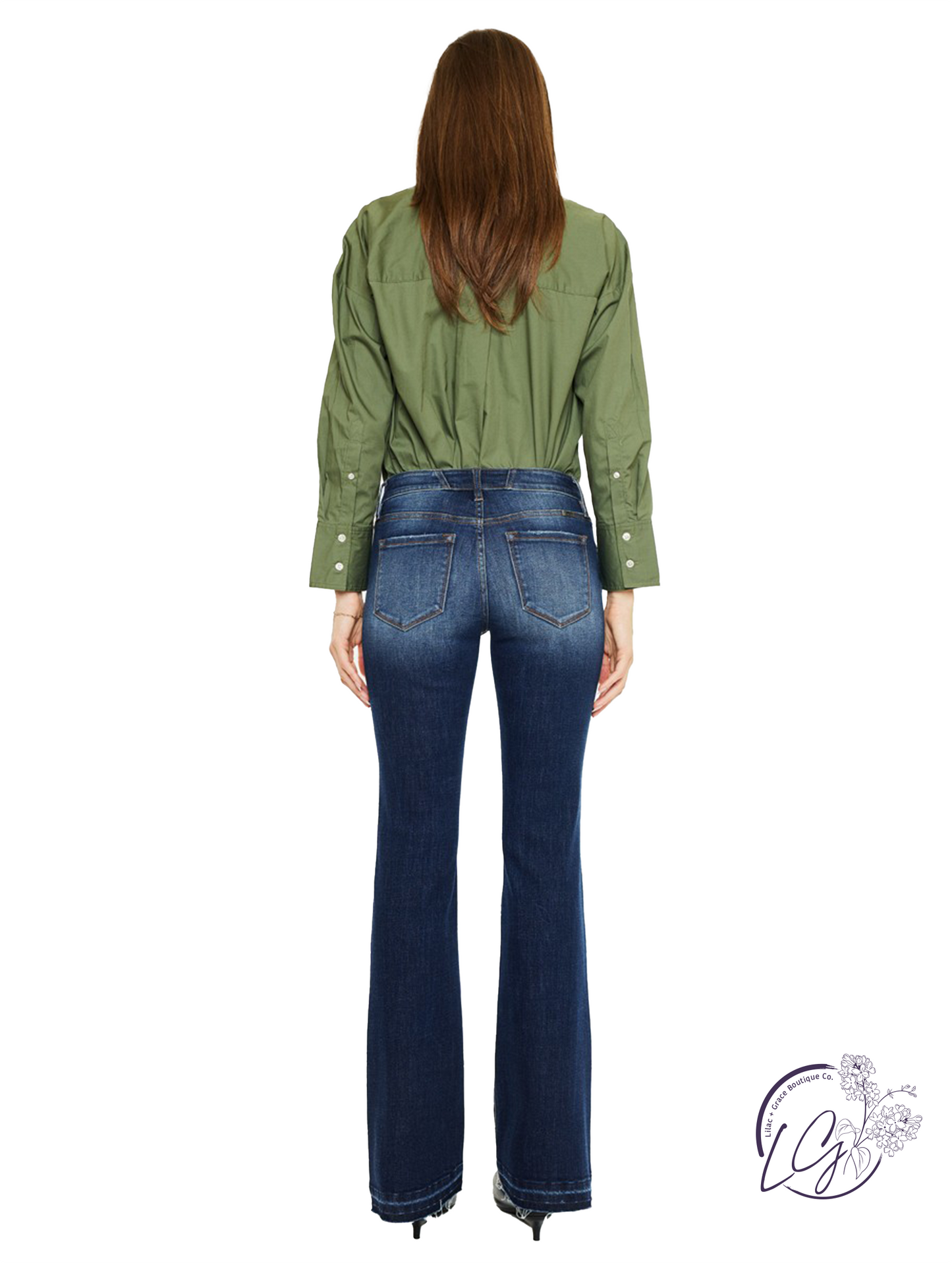 Gladys Mid Rise Flare Jeans by KanCan