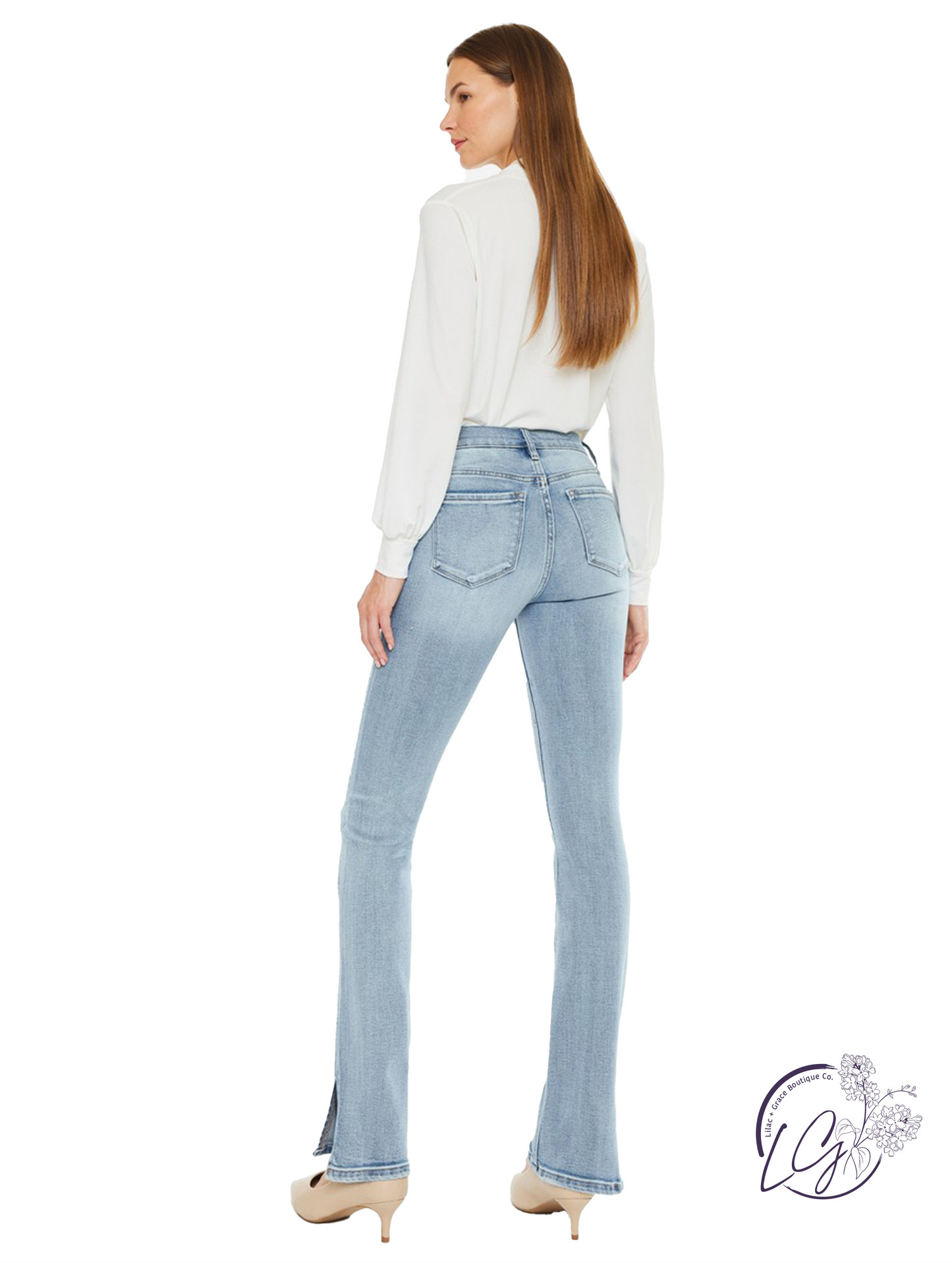 Talia Mid-Rise Y2K Bootcut Jeans by Kan Can