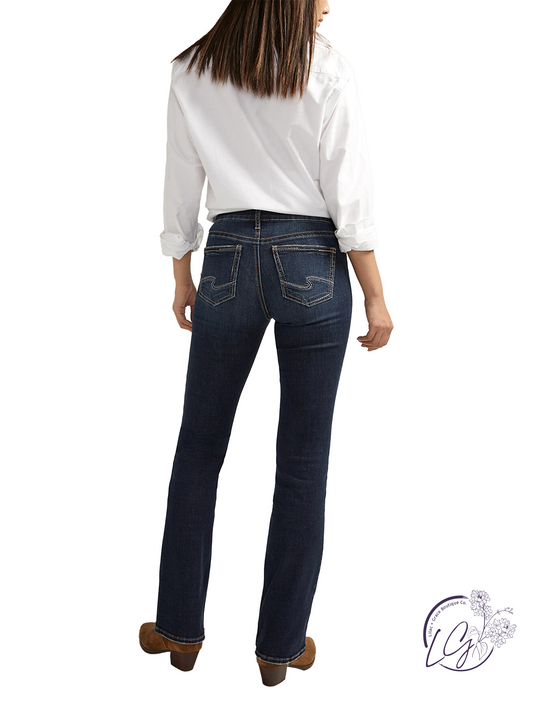 Linette Mid-Rise Slim Bootcut Jeans by Silver Jeans