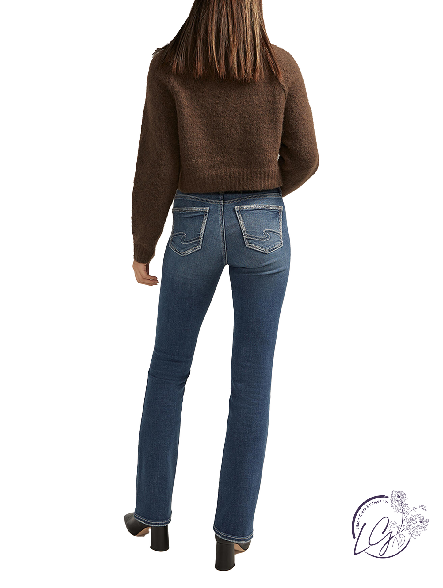 Loren Suki Mid Rise Slim Bootcut Jeans by Silver Jeans