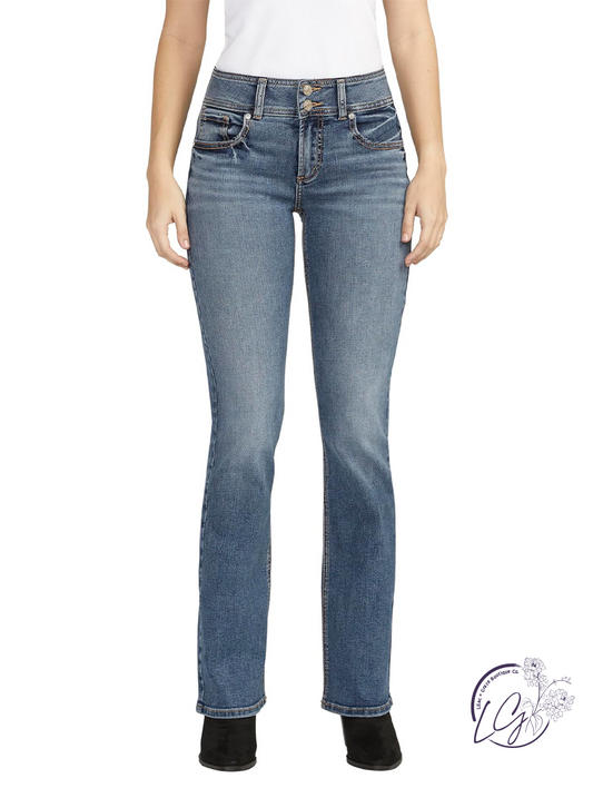 Josephine Suki Mid-Rise Slim Bootcut Jeans By Silver Jeans