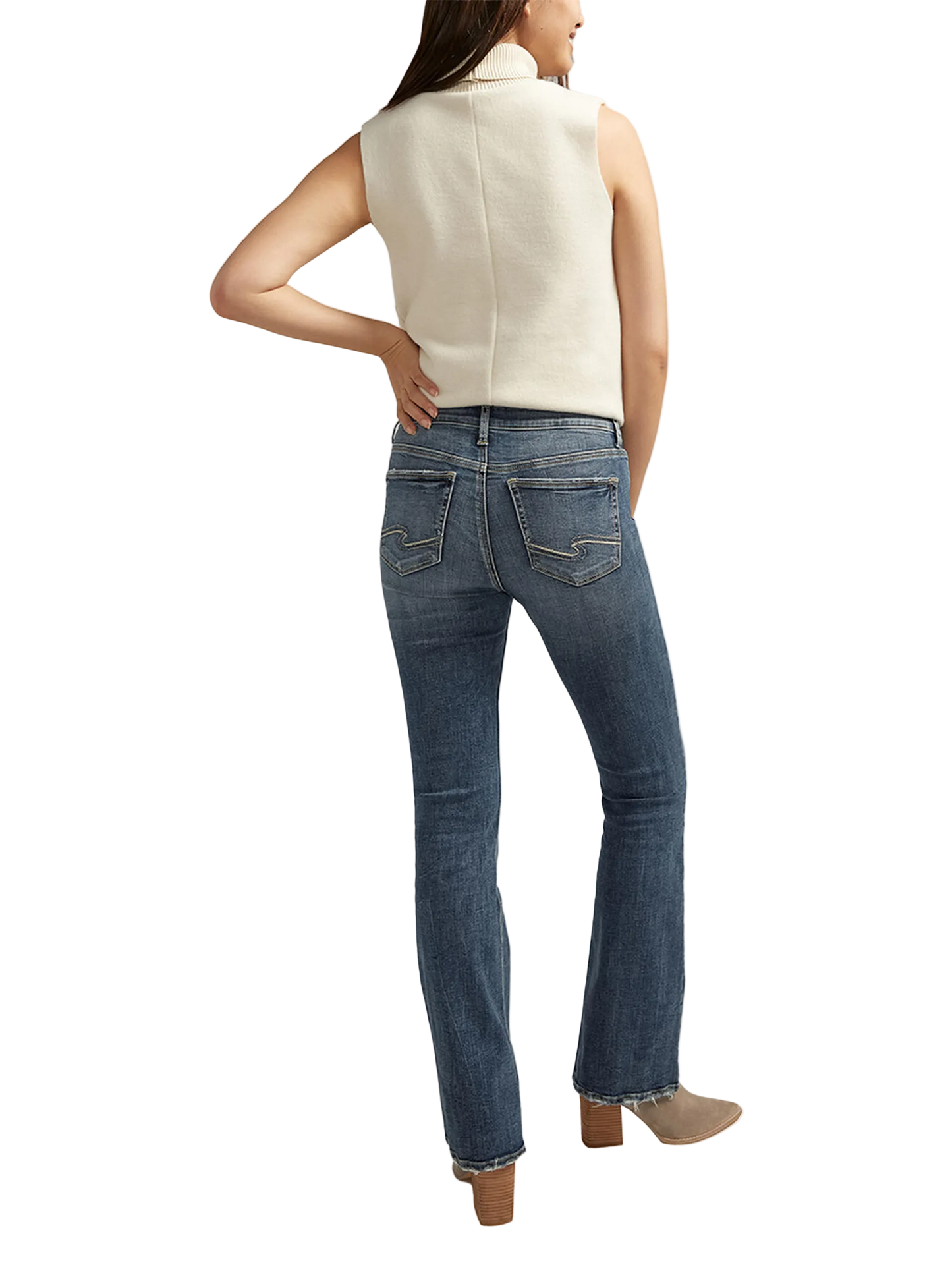 Farrah Suki Mid Rise Bootcut Jeans by Silver Jeans