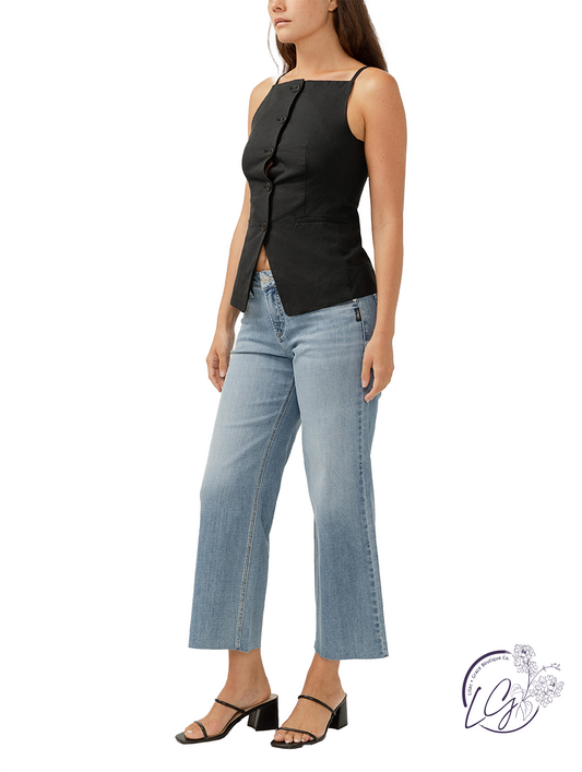 Helena Mid-Rise Wide Leg Luxe Stretch Jeans by Silver Jeans