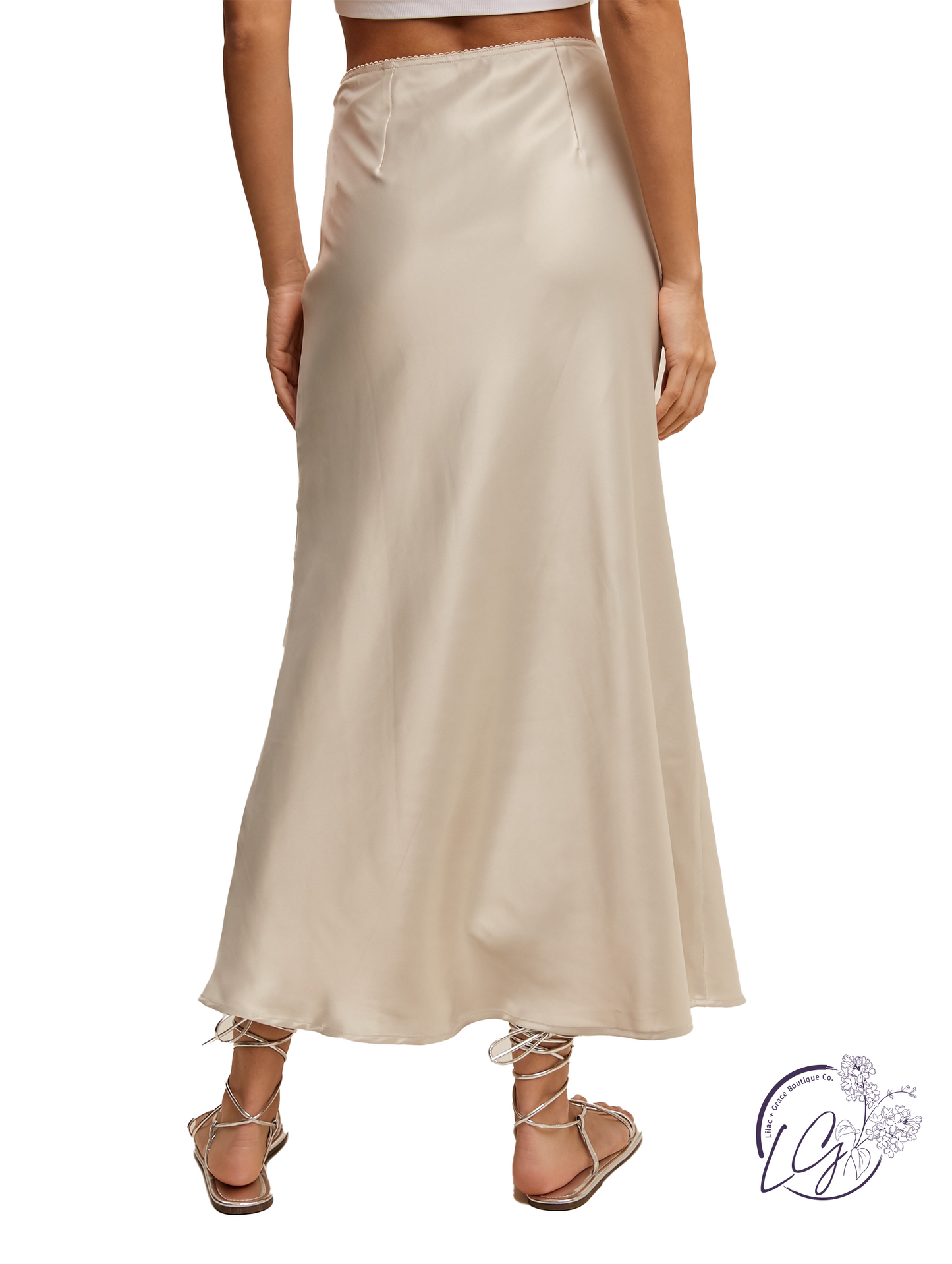 Moonlit Satin Flow Skirt