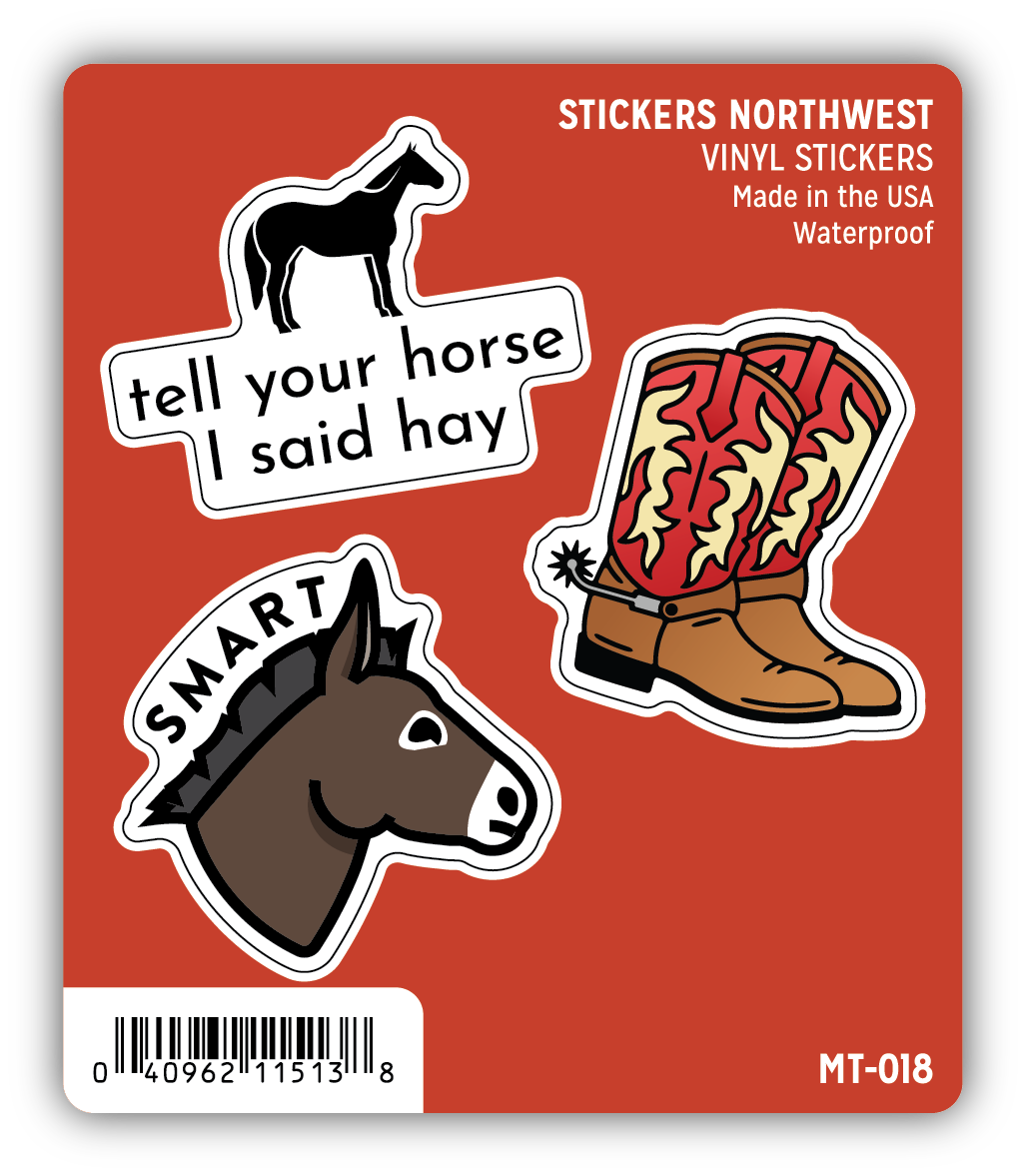 Snarky Cowboy Mini Trio Sticker Pack