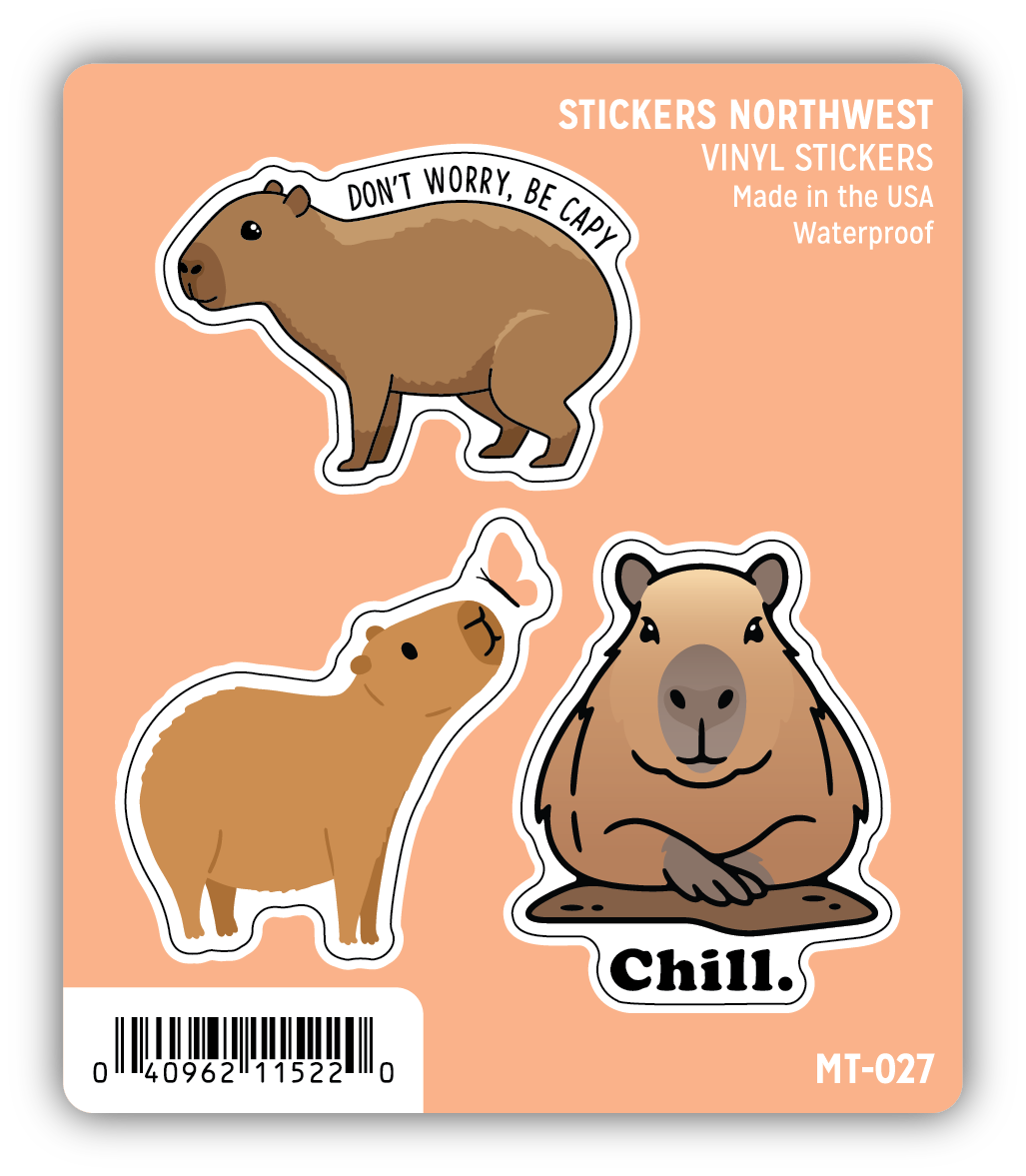 Capybara Mini Trio Sticker Pack