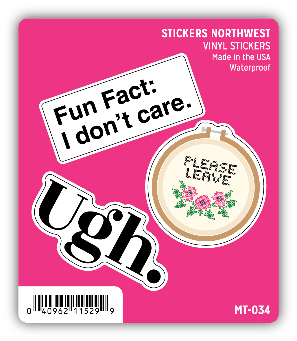 Snarky Ugh Mini Trio Sticker Pack