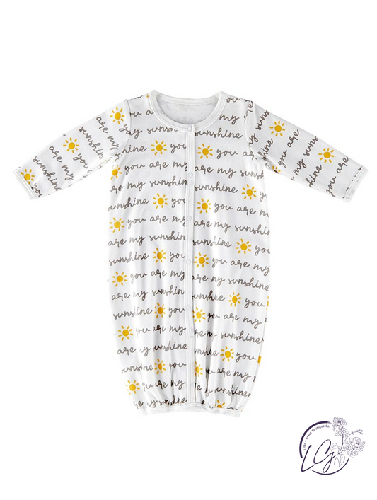 Hummed to Sleep Newborn Gown