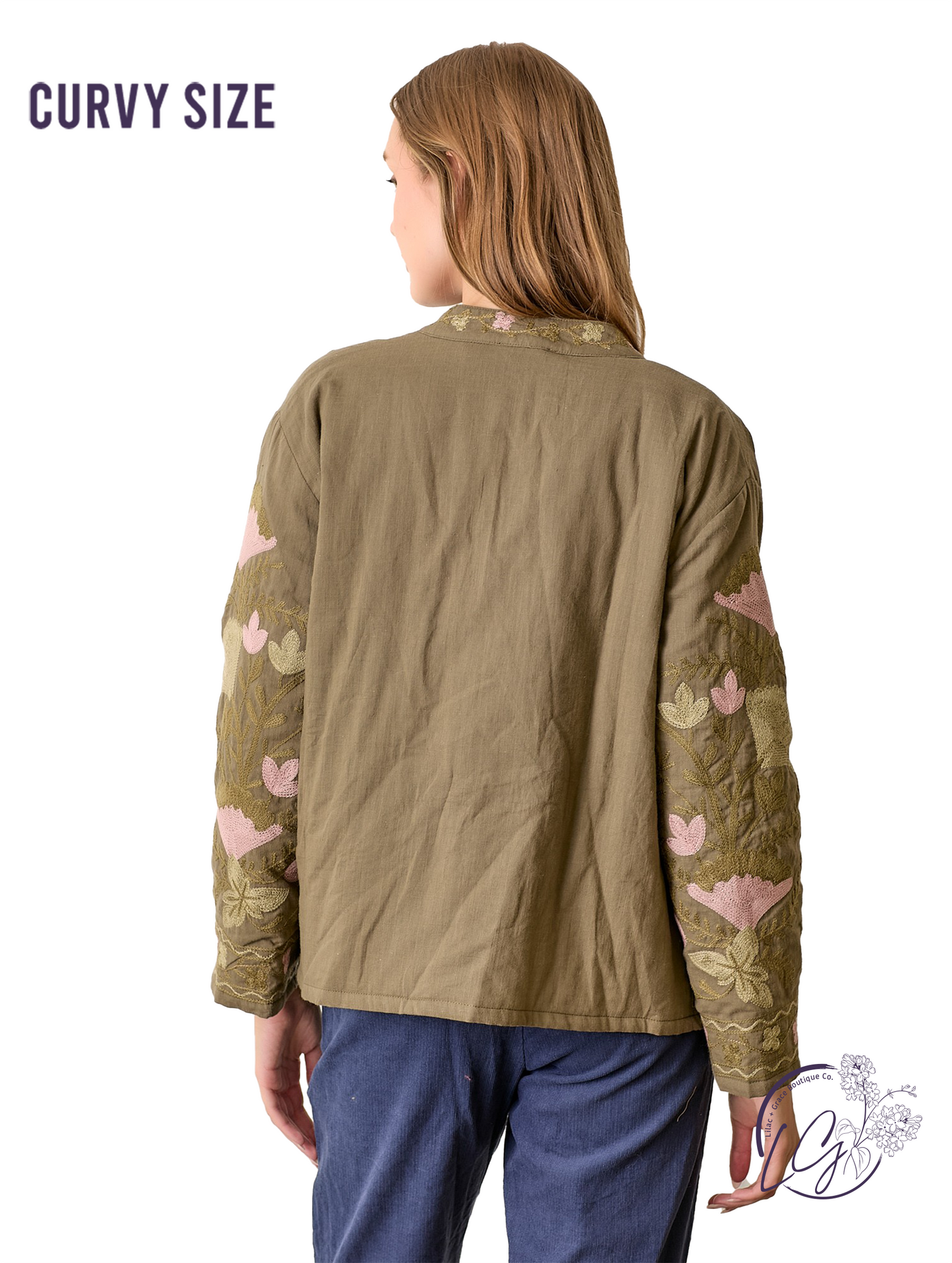 Curvy Printed Light Jacket