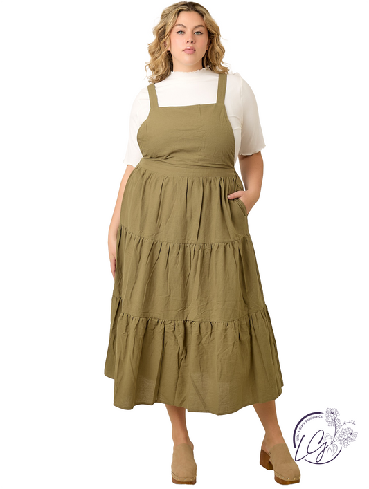 Curvy Sunday Layers Overall Dress