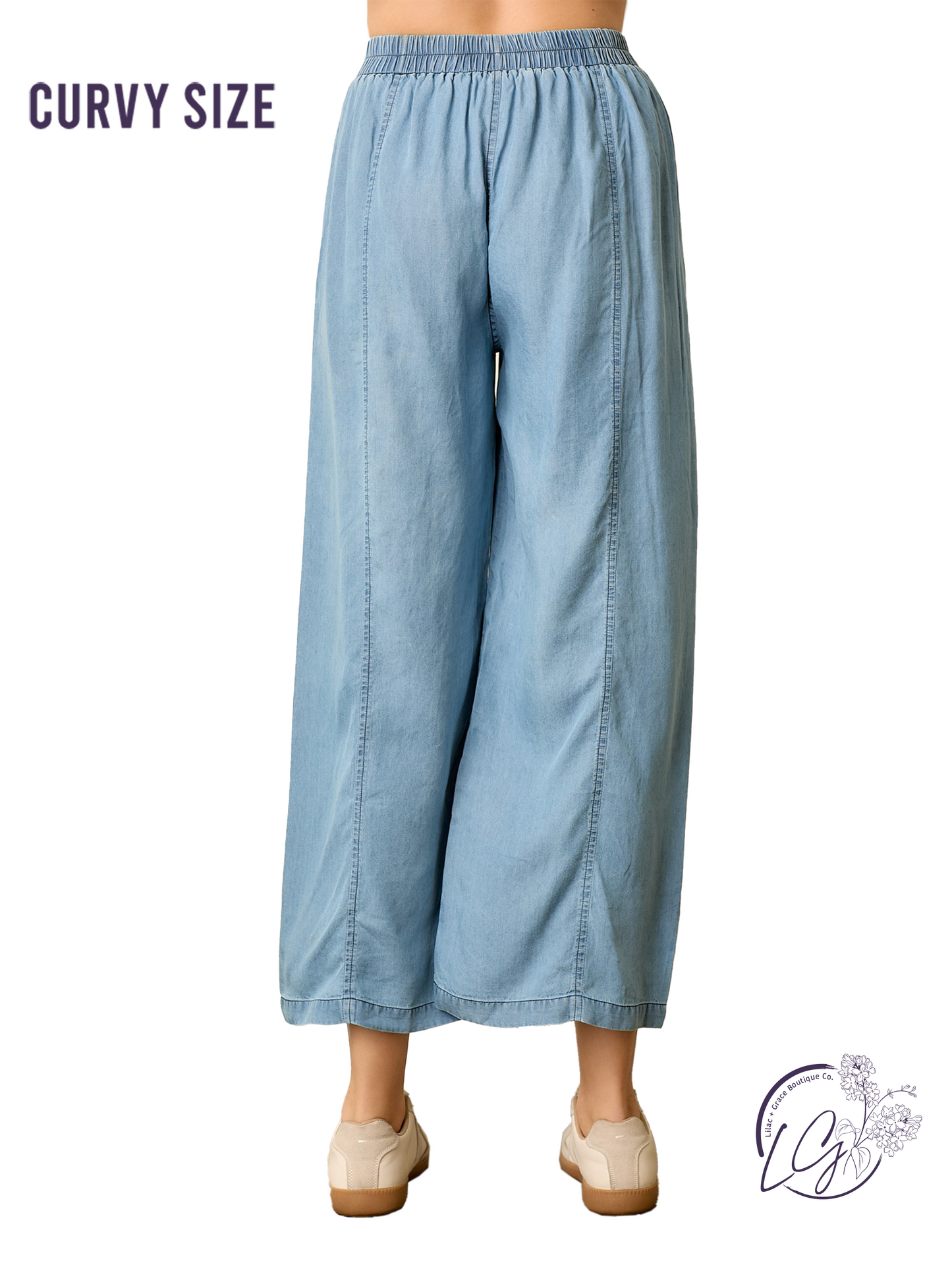 Curvy Faded Blue Shines Pants