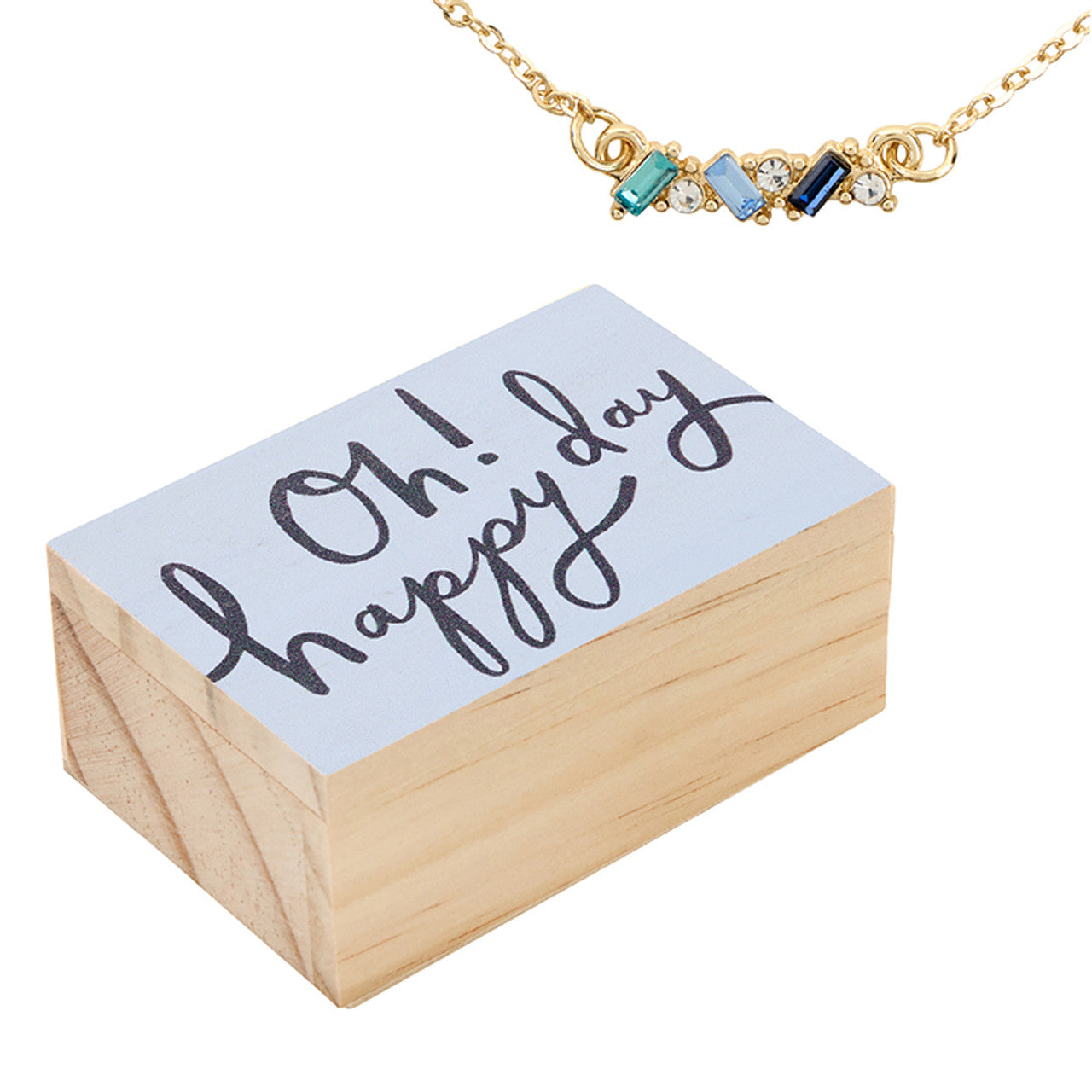 Treasure Box Necklace - Blue - Happy Day