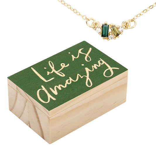 Treasure Box Necklace - Green - Life is Amazing